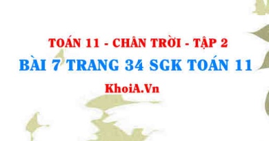 Bài 7 trang 34 Toán 11 Tập 2 Chân trời sáng tạo